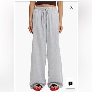 Cotton On Haven Wide Leg Pant - Blue and White Striped